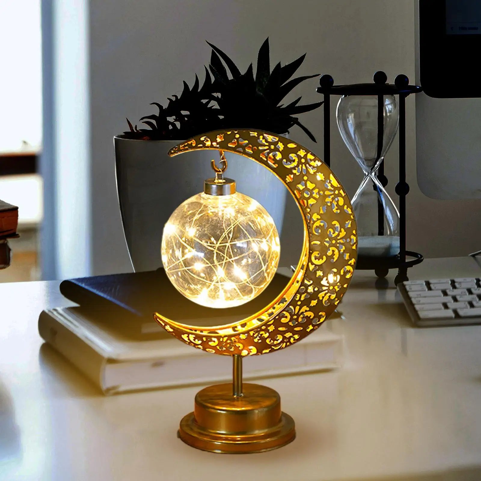 Illuminate Your Eid Celebrations with the Iron Eid Moon Light Decoration Homelune LTD
