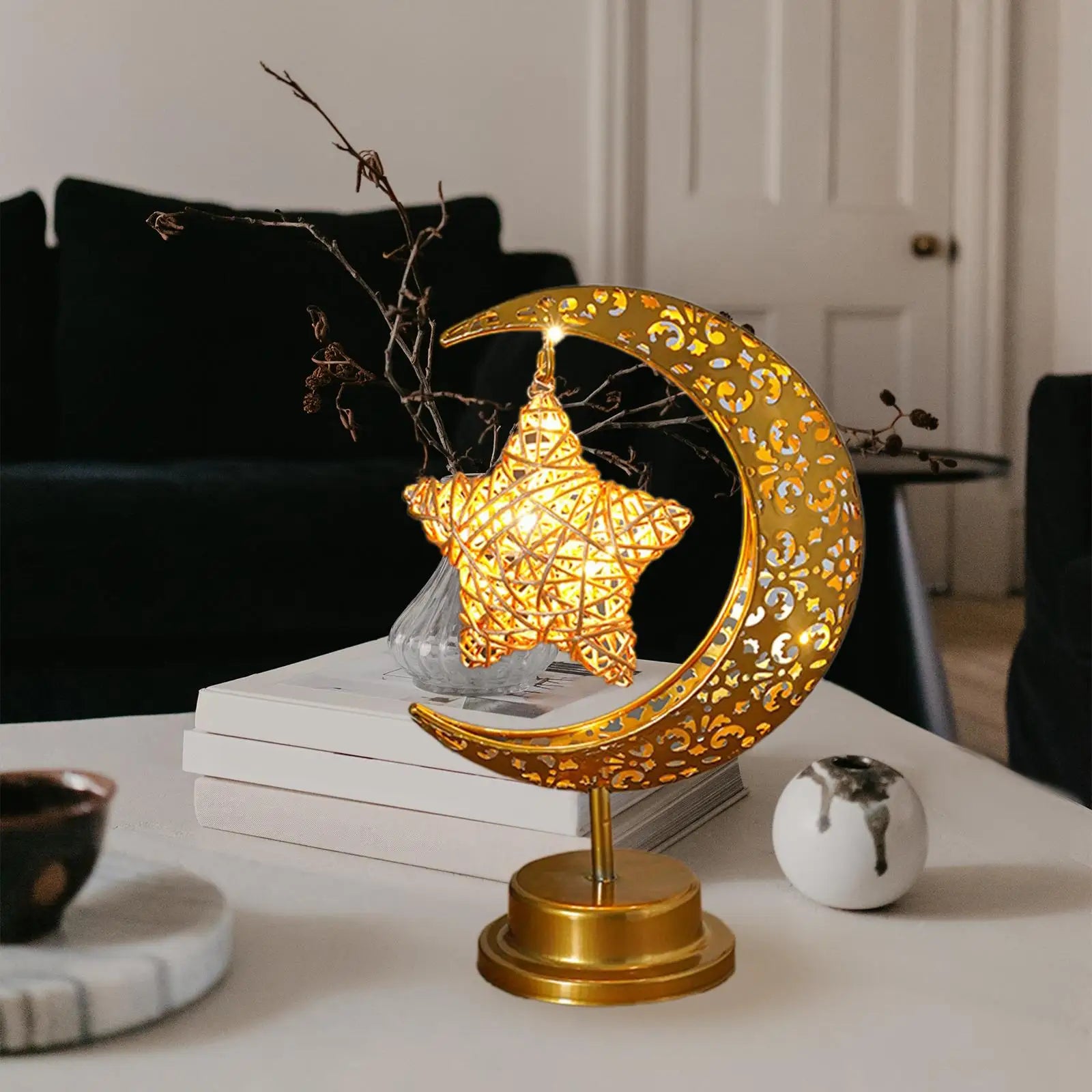 Illuminate Your Eid Celebrations with the Iron Eid Moon Light Decoration Homelune LTD