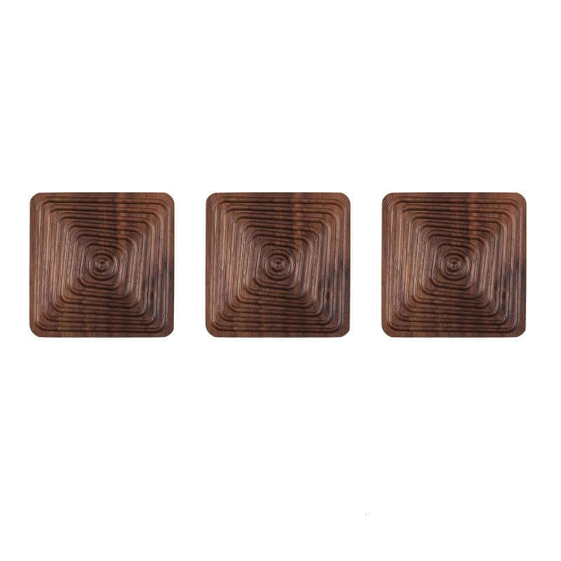 Japanese Black Walnut Geometric Tea Coaster: Creative Cup Holder - Homelune LTD home essentials and decor!