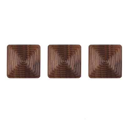 Japanese Black Walnut Geometric Tea Coaster: Creative Cup Holder - Homelune LTD home essentials and decor!