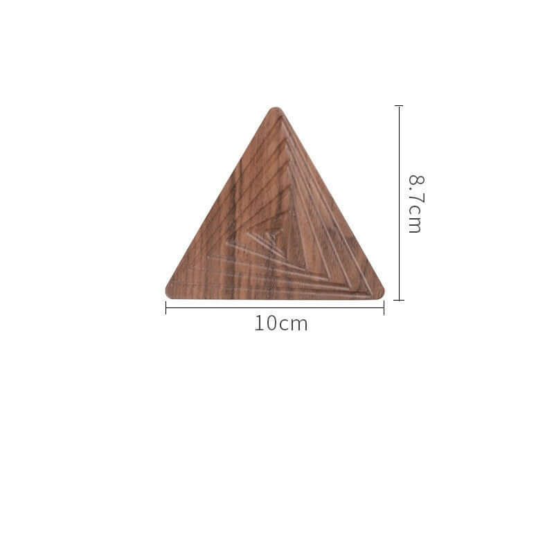 Japanese Black Walnut Geometric Tea Coaster: Creative Cup Holder - Homelune LTD home essentials and decor!