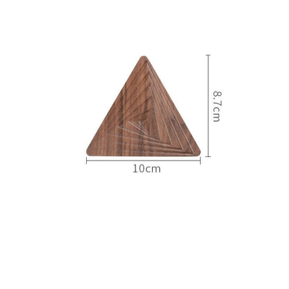 Japanese Black Walnut Geometric Tea Coaster: Creative Cup Holder - Homelune LTD home essentials and decor!