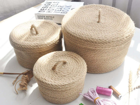 Japanese Style Linen Storage Basket – Perfect for Tabletop Sundries - Homelune LTD home essentials and decor!