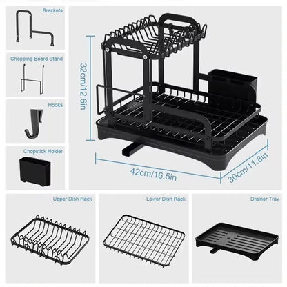 Keep Your Countertop Dry with Our Efficient Dish Drainer! - Homelune LTD home essentials and decor!