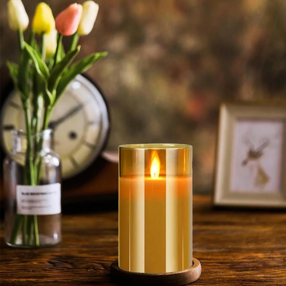 Remote-Controlled LED Acrylic Candles – Festive & Elegant Glow Homelune LTD