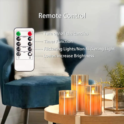 Remote-Controlled LED Acrylic Candles – Festive & Elegant Glow Homelune LTD