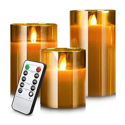 Remote-Controlled LED Acrylic Candles – Festive & Elegant Glow Homelune LTD
