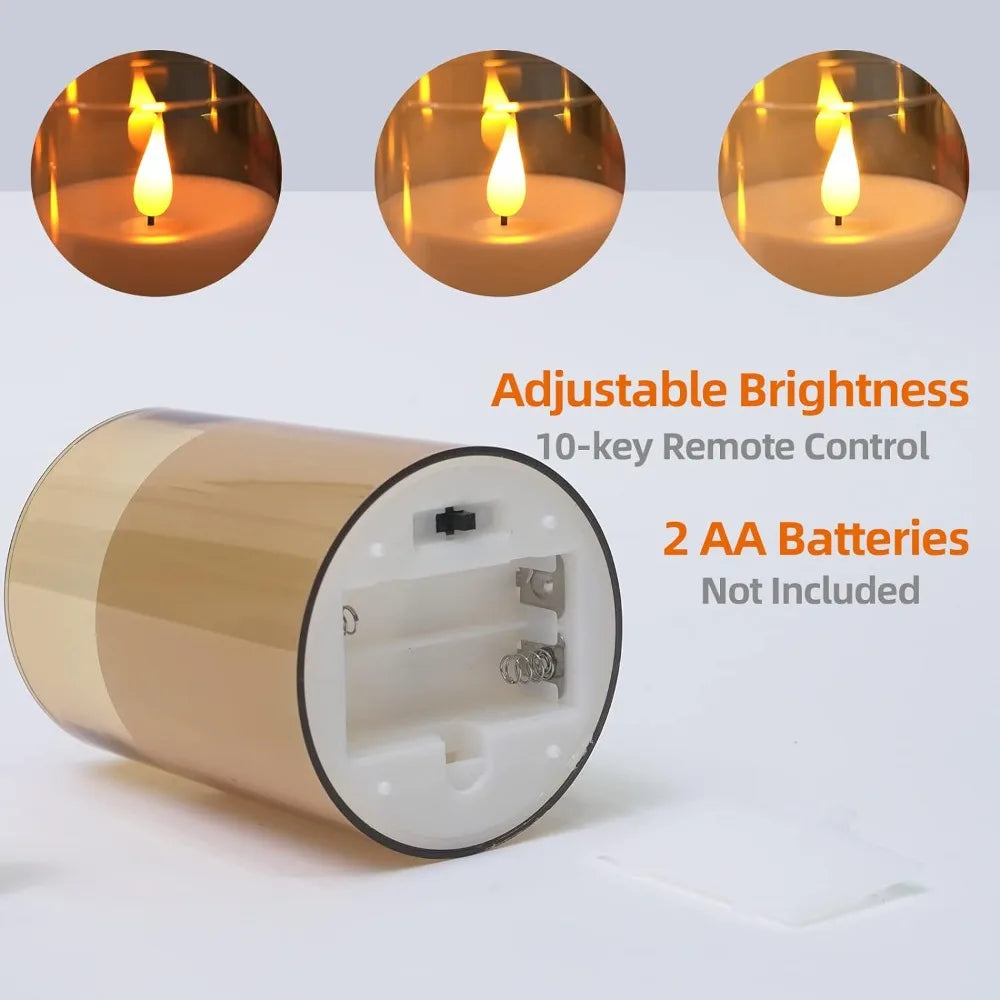Remote-Controlled LED Acrylic Candles – Festive & Elegant Glow Homelune LTD