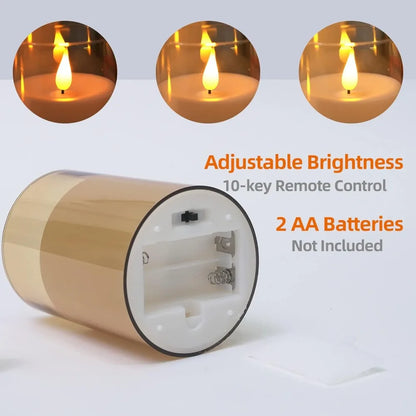 Remote-Controlled LED Acrylic Candles – Festive & Elegant Glow Homelune LTD