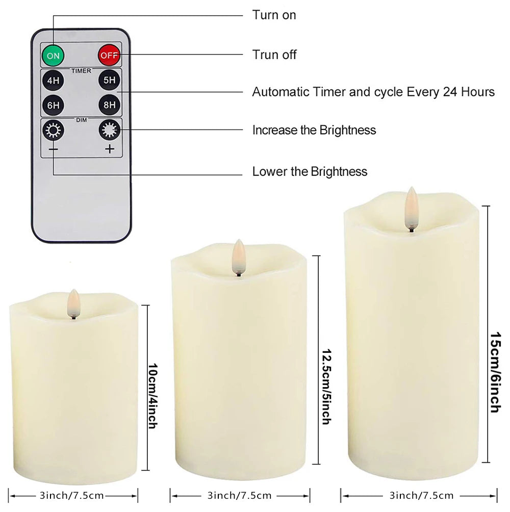 Remote-Controlled LED Acrylic Candles – Festive & Elegant Glow Homelune LTD