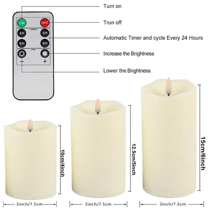 Remote-Controlled LED Acrylic Candles – Festive & Elegant Glow Homelune LTD