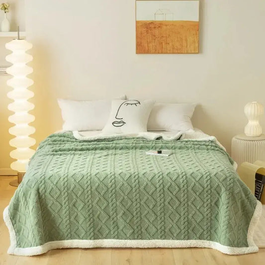 Luxurious Warmth and Style with Our Thickened Polyester Blanket - Homelune LTD home essentials and decor!