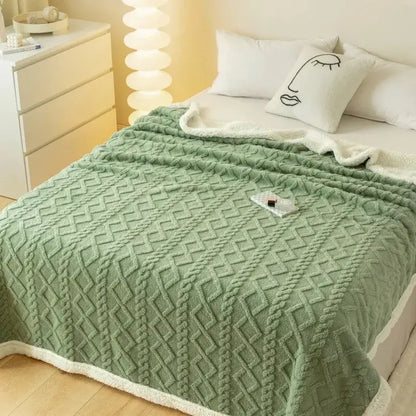 Luxurious Warmth and Style with Our Thickened Polyester Blanket - Homelune LTD home essentials and decor!
