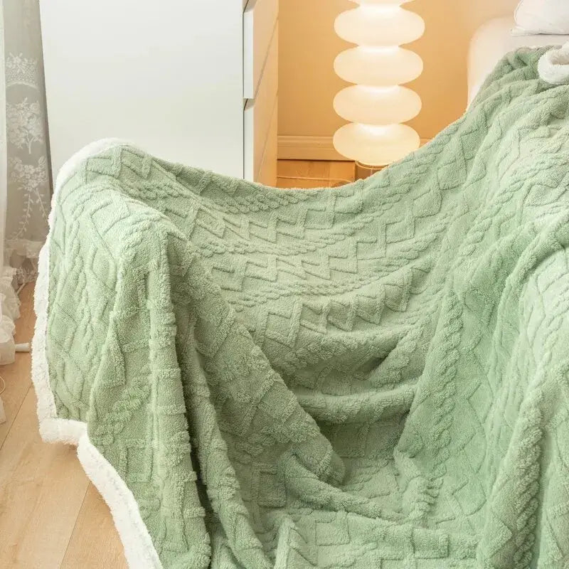 Luxurious Warmth and Style with Our Thickened Polyester Blanket - Homelune LTD home essentials and decor!