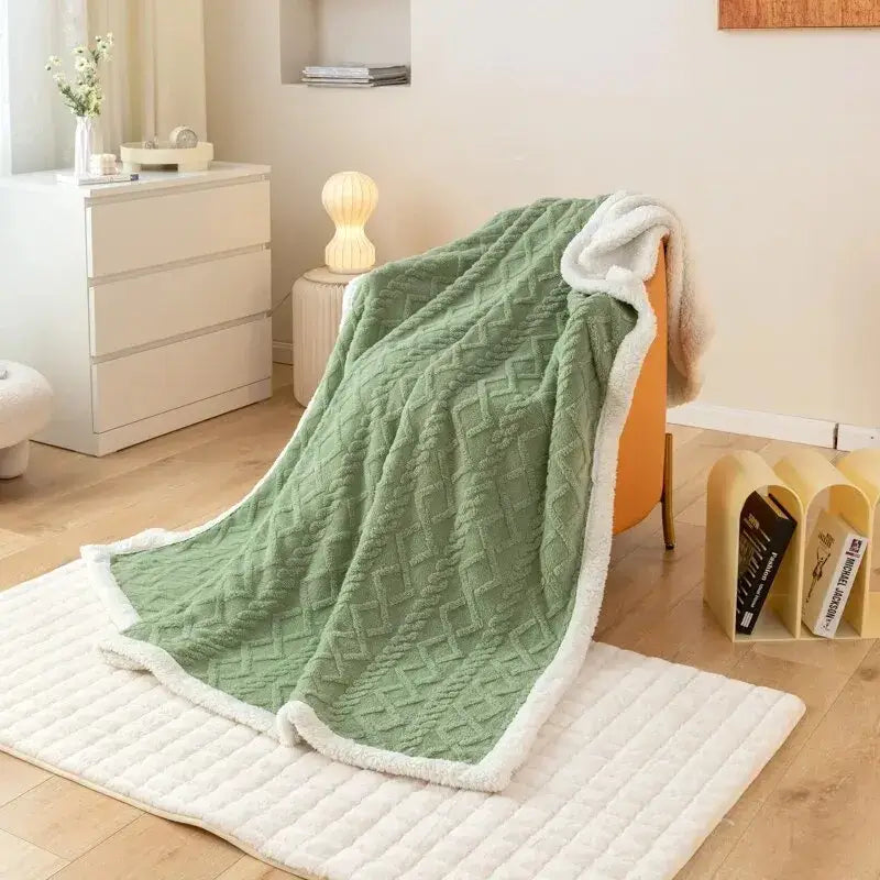 Luxurious Warmth and Style with Our Thickened Polyester Blanket - Homelune LTD home essentials and decor!