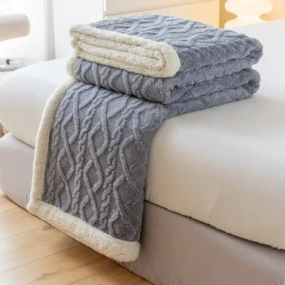 Luxurious Warmth and Style with Our Thickened Polyester Blanket - Homelune LTD home essentials and decor!
