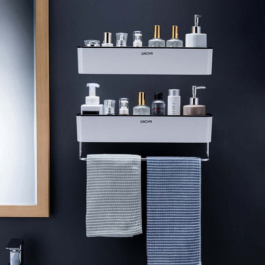 Maximize Bathroom Space with Our Sleek Perforated Ceramic Tile Shelves! - Homelune LTD home essentials and decor!