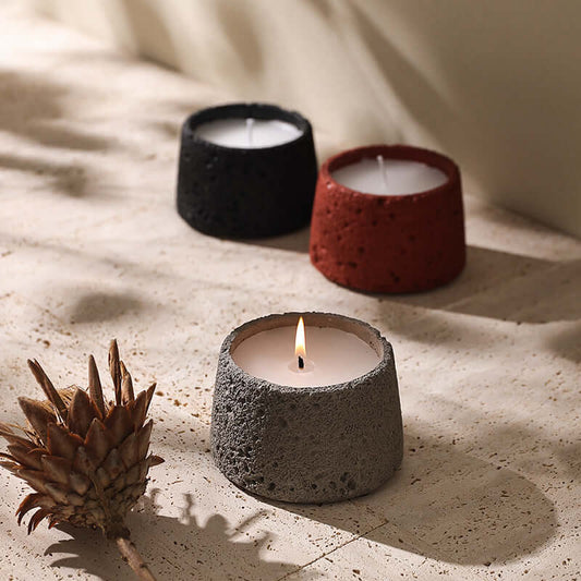 Modern Cement Candle Holder: Perfect for Aromatherapy & Home Décor - Homelune LTD home essentials and decor!