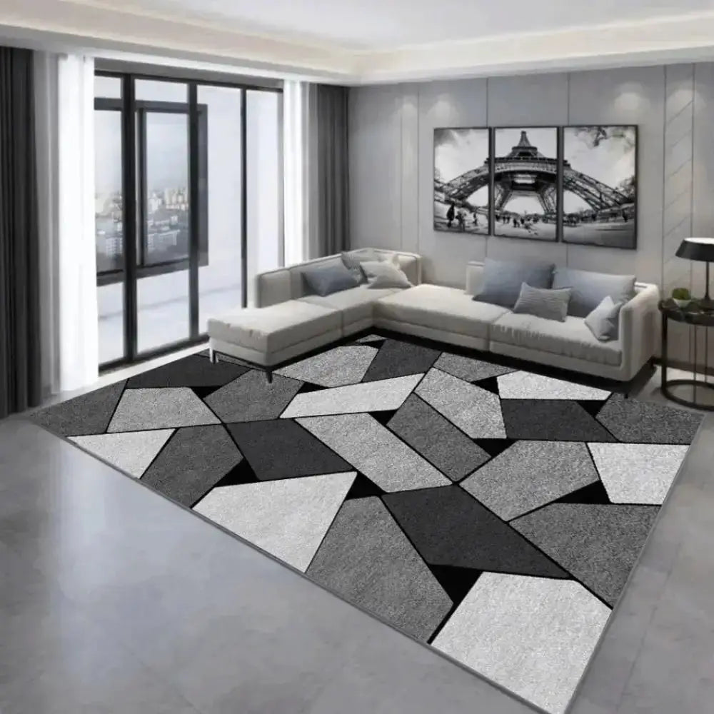 Modern Geometric Crystal Pile Carpet for Stylish, Comfortable Spaces - Homelune LTD home essentials and decor!