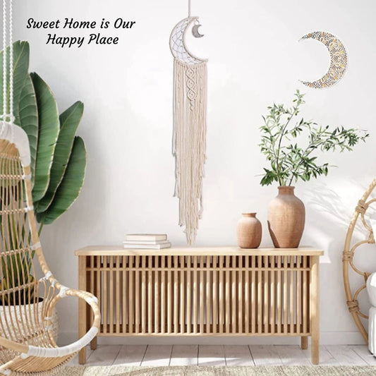 Transform Your Sleep with the Moon Dream Catcher – Handcrafted Tranquility Homelune LTD