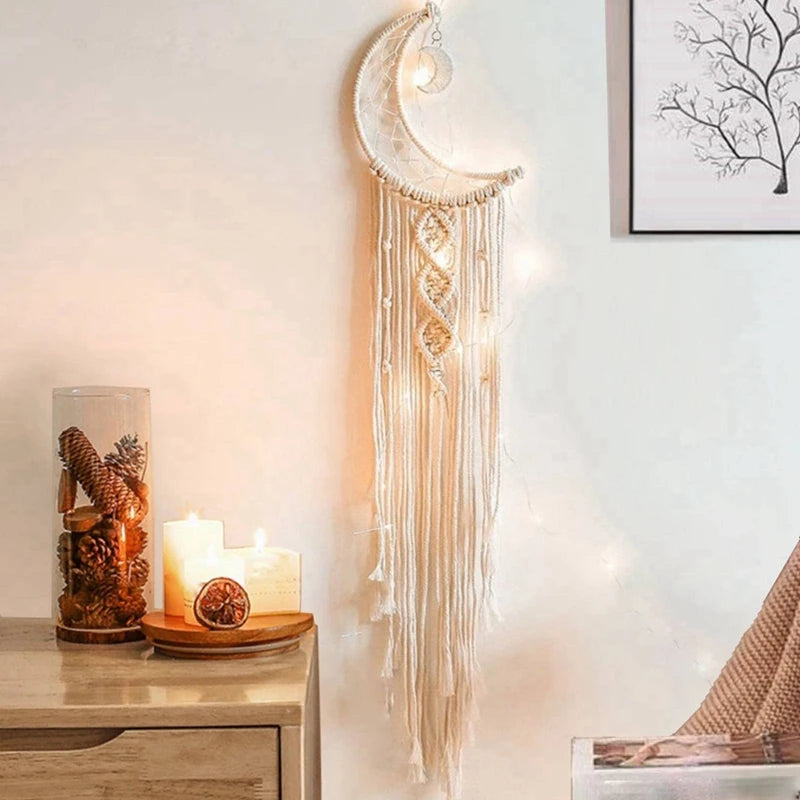 Transform Your Sleep with the Moon Dream Catcher – Handcrafted Tranquility Homelune LTD