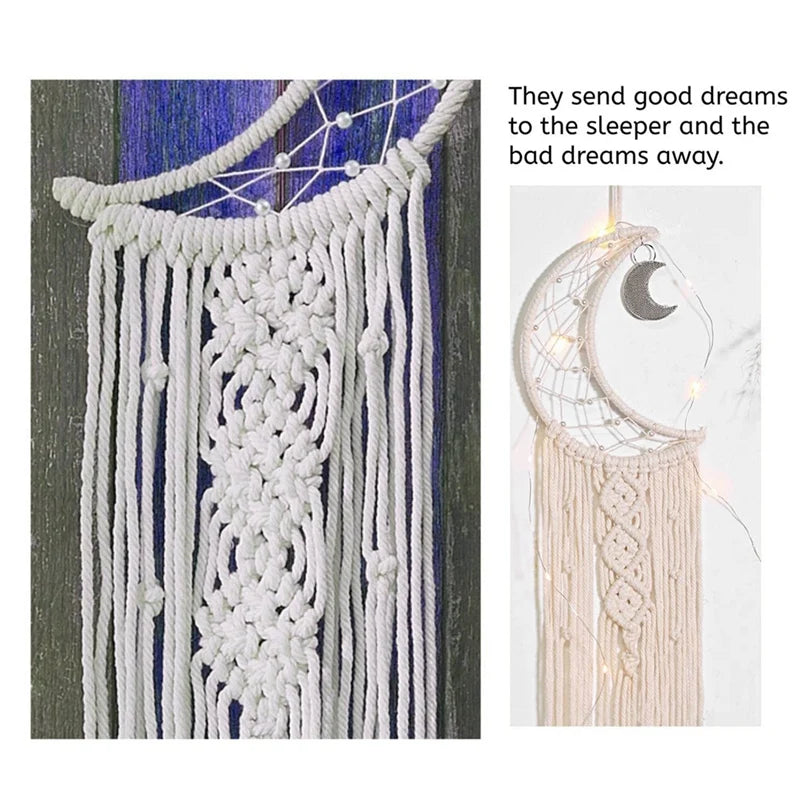 Transform Your Sleep with the Moon Dream Catcher – Handcrafted Tranquility Homelune LTD
