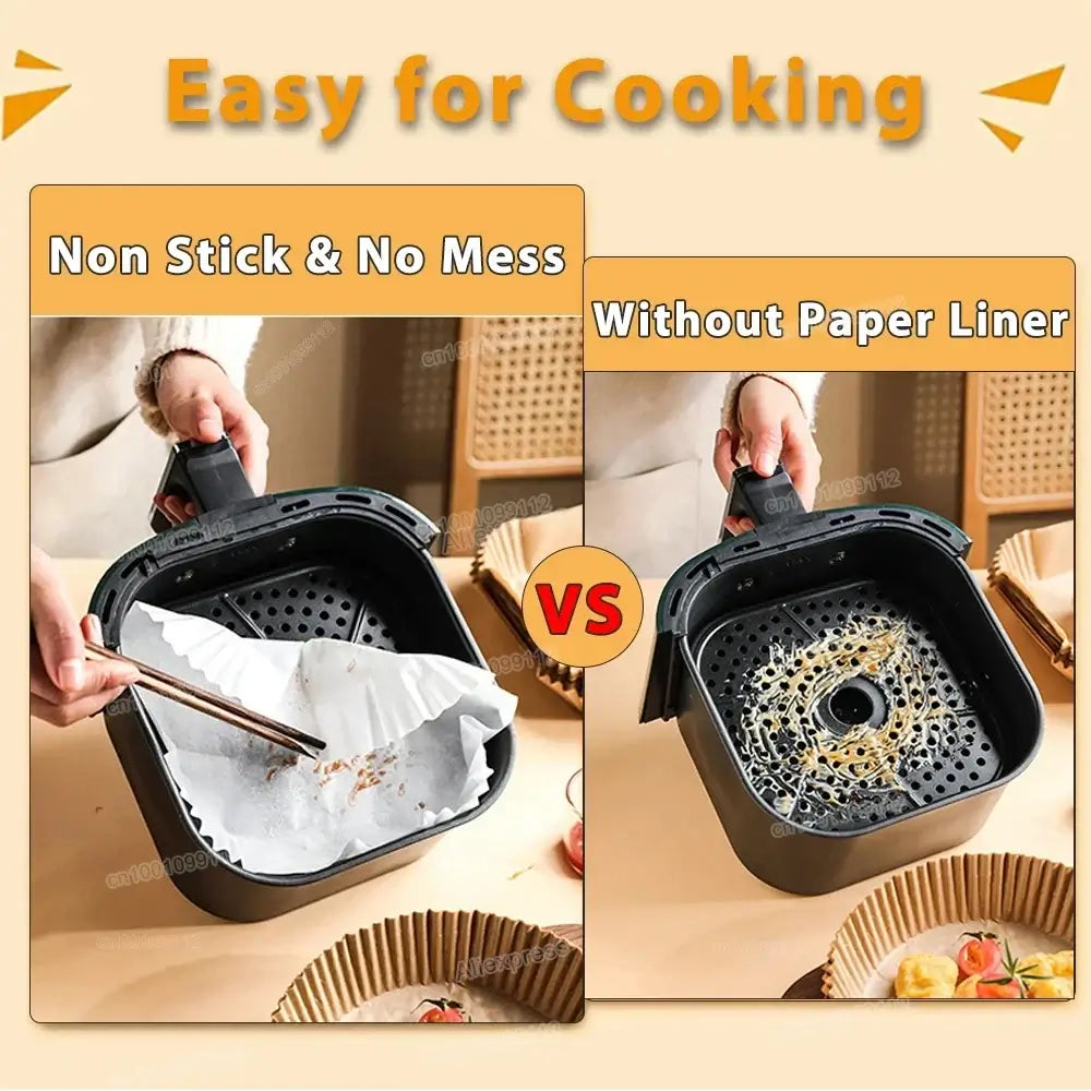 Non-Stick Air Fryer Disposable Paper Liners! Elevate your cooking experience - Homelune LTD home essentials and decor!