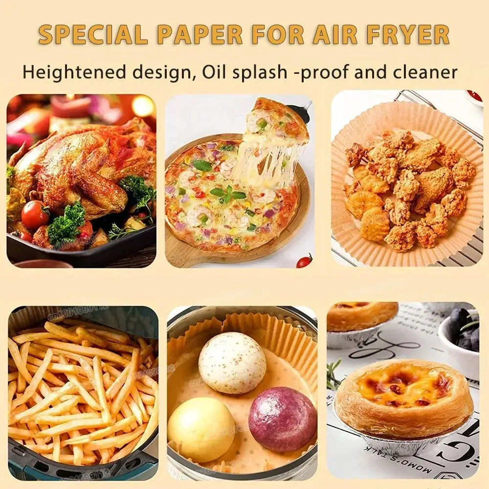 Non-Stick Air Fryer Disposable Paper Liners! Elevate your cooking experience - Homelune LTD home essentials and decor!