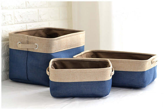 Nordic Fabric Folding Storage Box – Cotton-Linen Look, No Cover - Homelune LTD home essentials and decor!