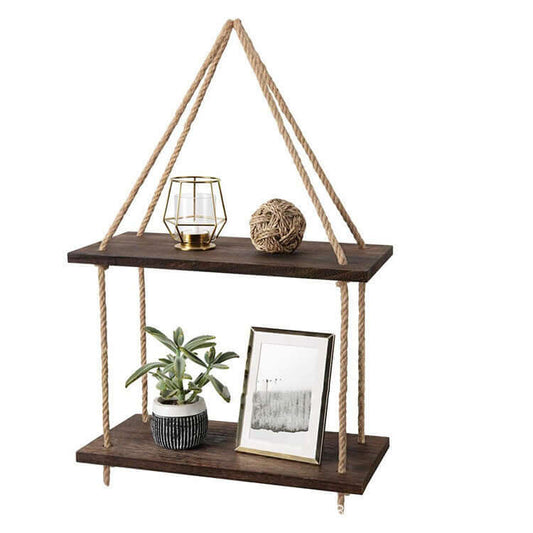 Nordic Hemp Rope Rack: Retro Wooden Partition Decor - Homelune LTD home essentials and decor!