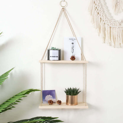 Nordic Hemp Rope Rack: Retro Wooden Partition Decor - Homelune LTD home essentials and decor!