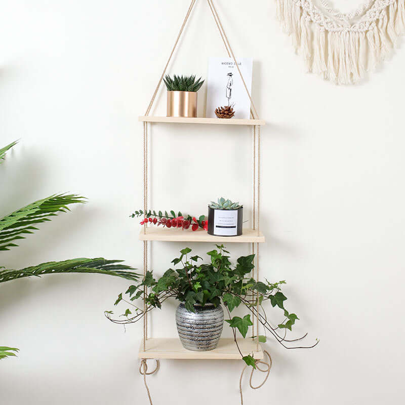 Nordic Hemp Rope Rack: Retro Wooden Partition Decor - Homelune LTD home essentials and decor!