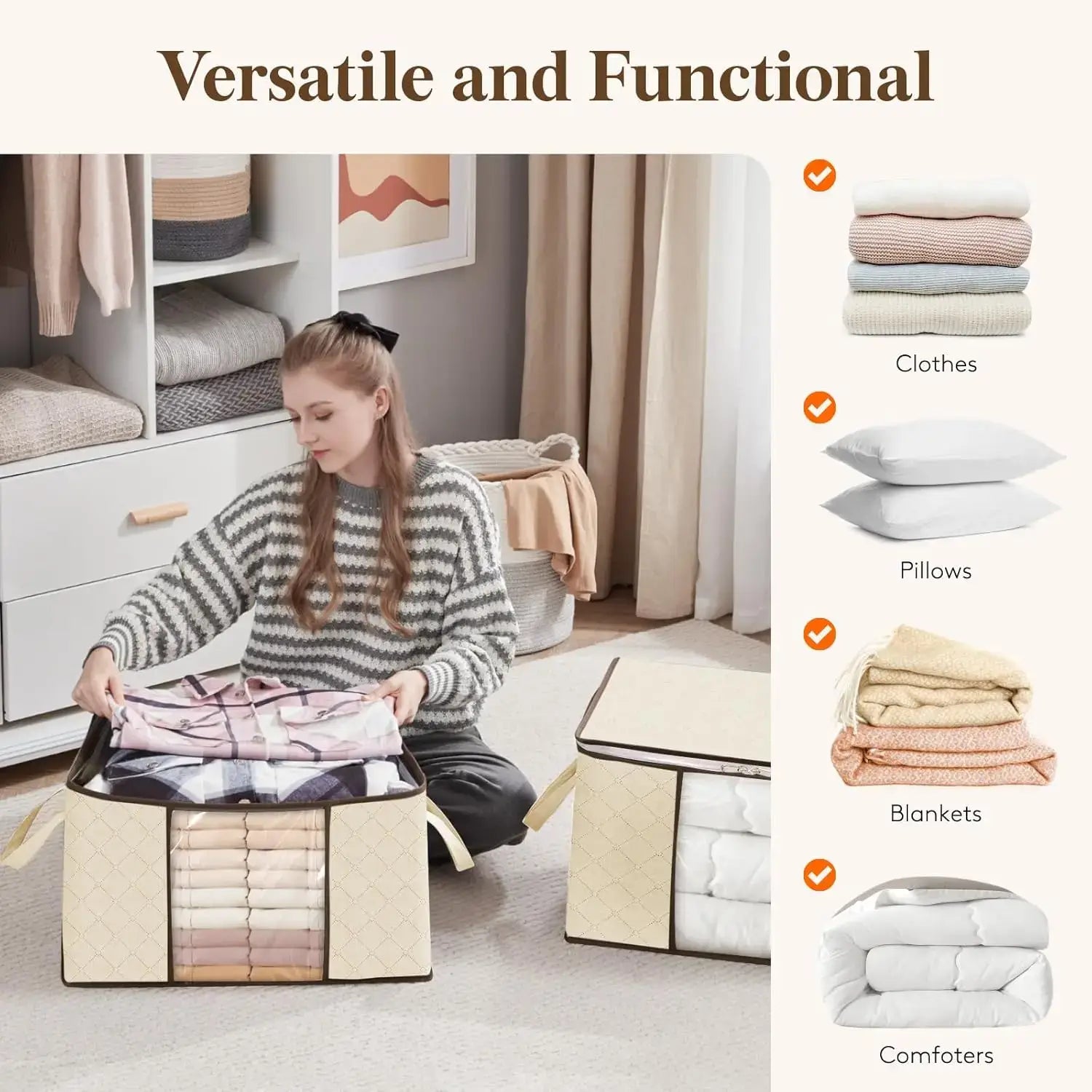 Organize with Style: Discover Our Foldable Thick Fabric Storage Bags! - Homelune LTD home essentials and decor!