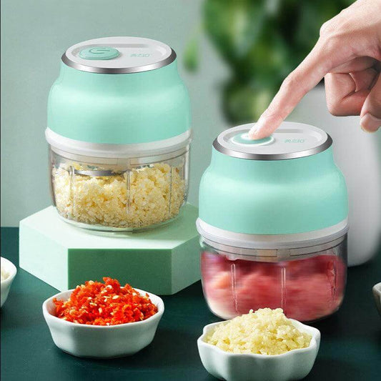 Portable Electric Mini Chopper – Garlic, Vegetable, Meat & Fruit Grinder for Easy Prep - Homelune LTD home essentials and decor!