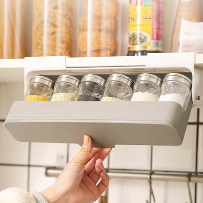 Punch-Free Kitchen Rack for Hanging Seasoning Bottles - Homelune LTD home essentials and decor!
