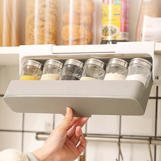 Punch-Free Kitchen Rack for Hanging Seasoning Bottles - Homelune LTD home essentials and decor!
