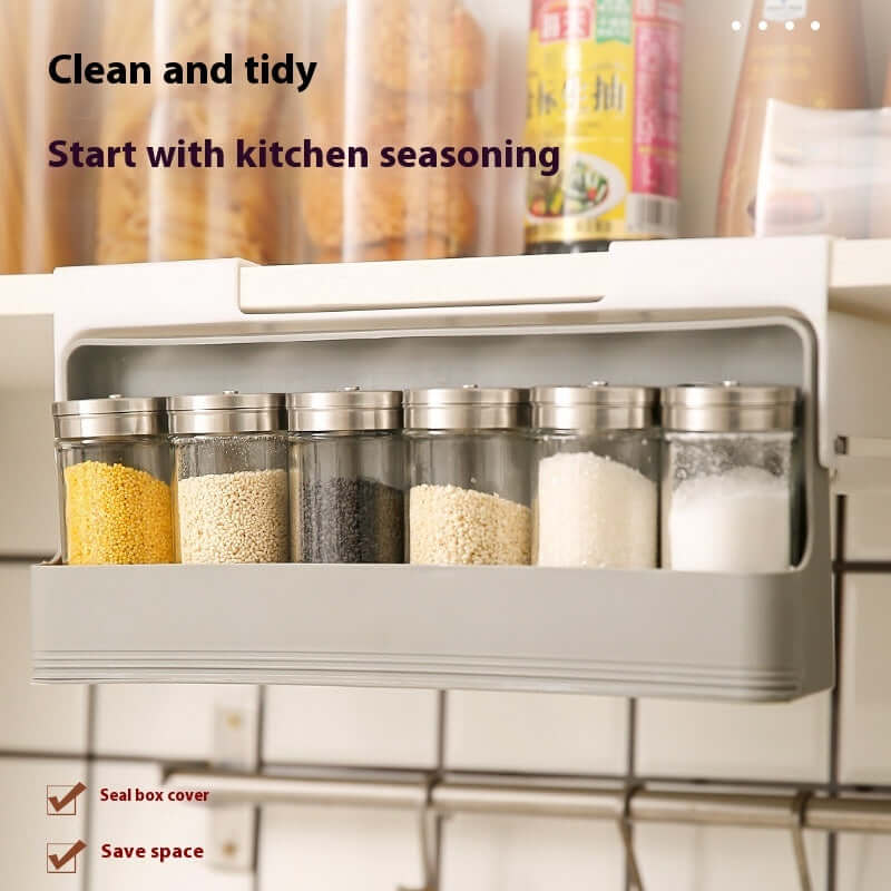 Punch-Free Kitchen Rack for Hanging Seasoning Bottles - Homelune LTD home essentials and decor!