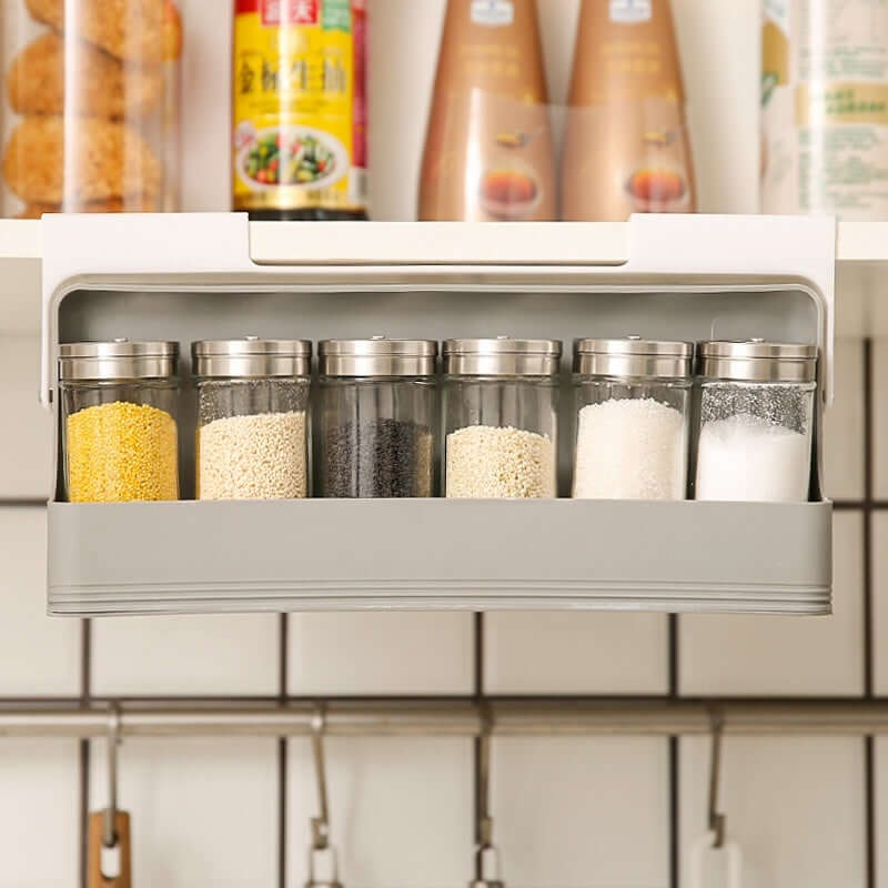 Punch-Free Kitchen Rack for Hanging Seasoning Bottles - Homelune LTD home essentials and decor!