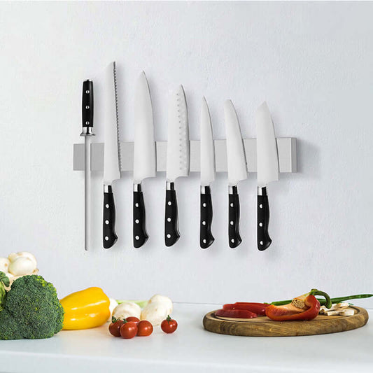 Save Space and Stay Organized with Our Wall-Mounted Kitchen Knife Storage Rack! - Homelune LTD home essentials and decor!