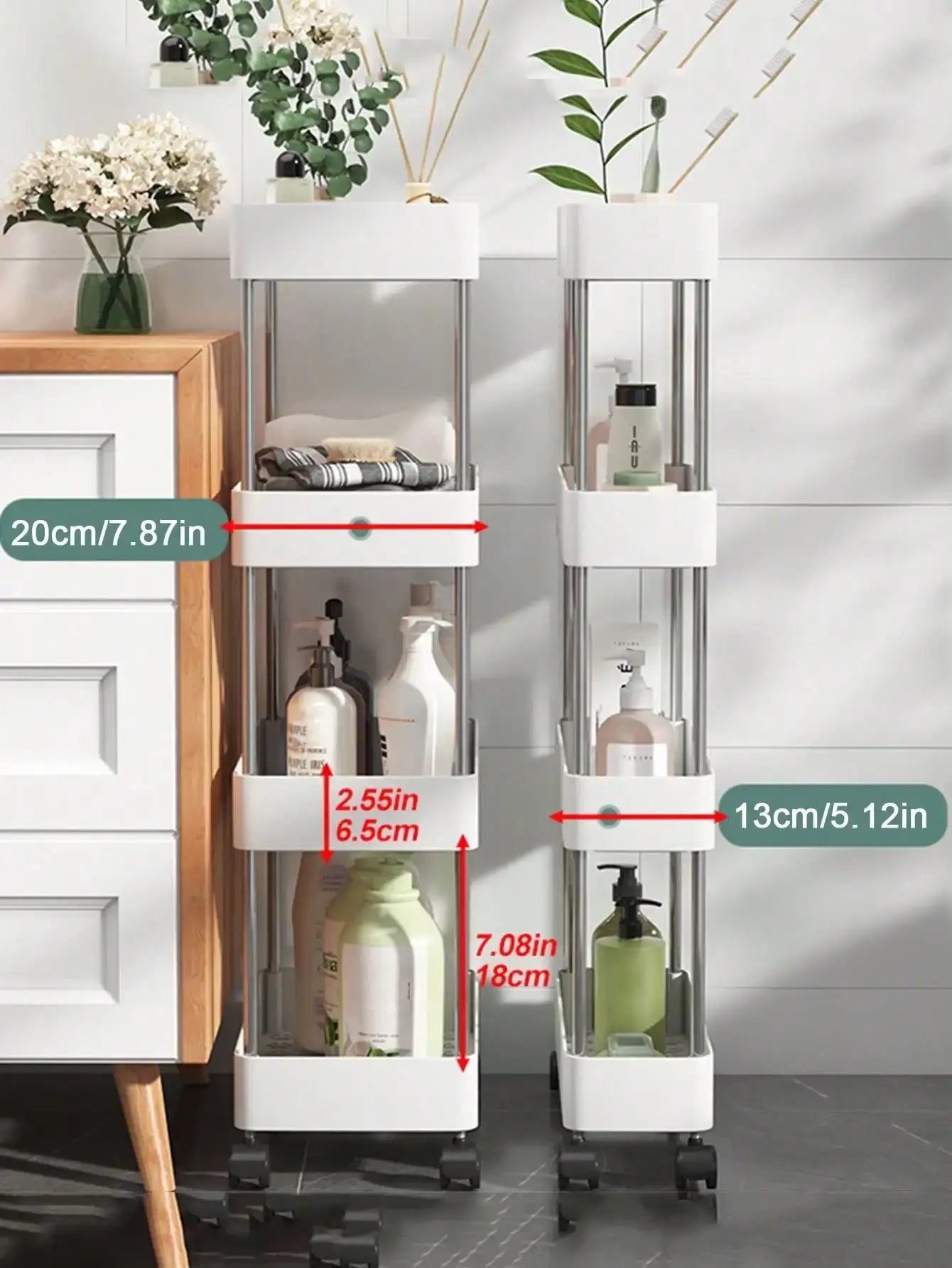 Simplify Your Life with Our Versatile 3/4 Tier Rolling Utility Cart! - Homelune LTD home essentials and decor!