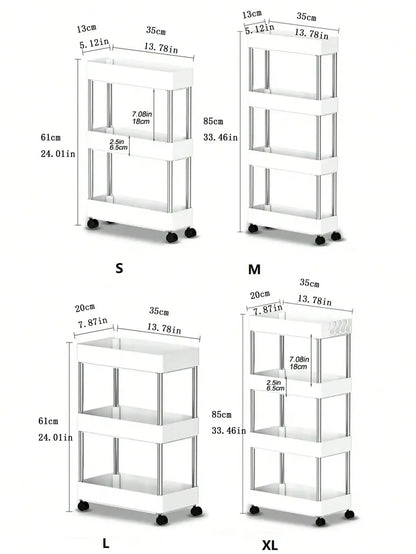 Simplify Your Life with Our Versatile 3/4 Tier Rolling Utility Cart! - Homelune LTD home essentials and decor!