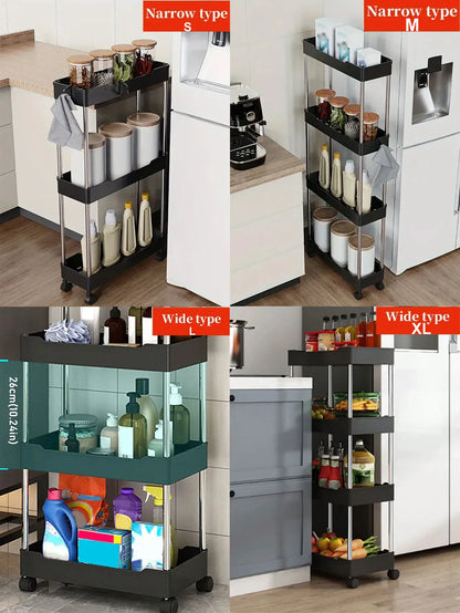 Simplify Your Life with Our Versatile 3/4 Tier Rolling Utility Cart! - Homelune LTD home essentials and decor!