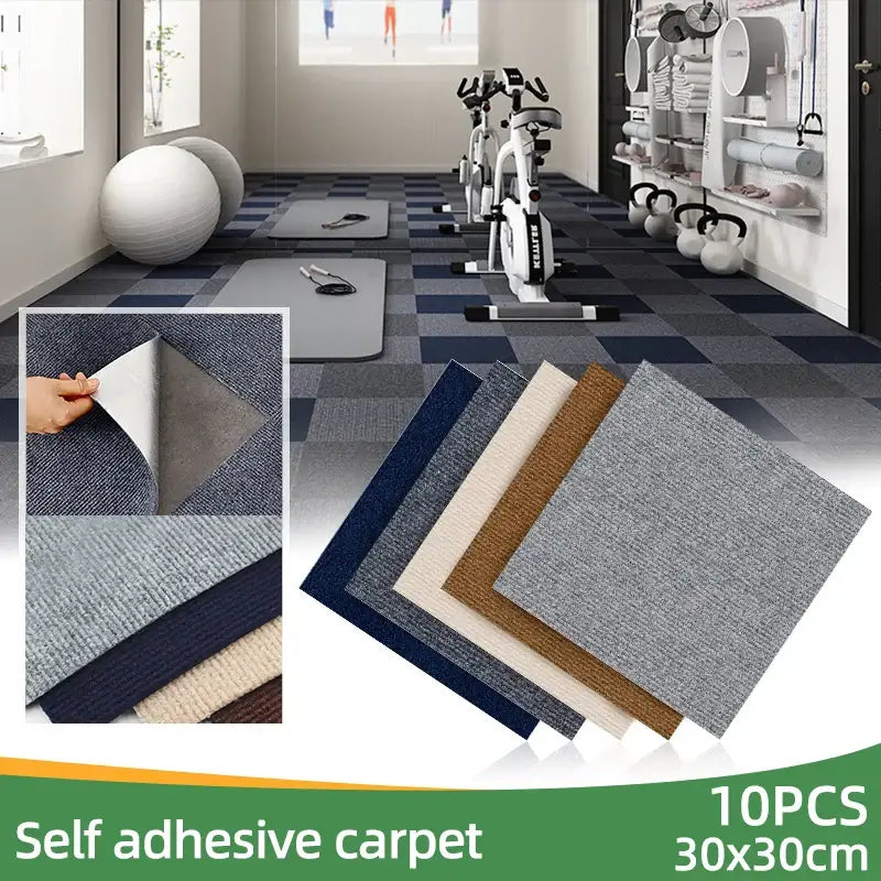 Transform Your Space with Ease - 10pcs Peel and Stick Carpet Floor Tiles - Homelune LTD home essentials and decor!