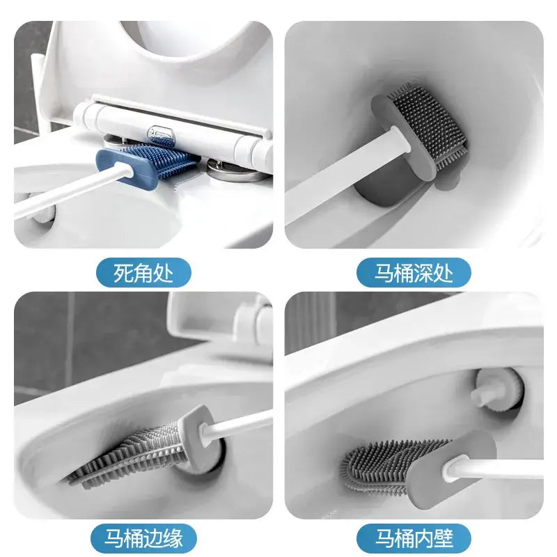 Upgrade Your Bathroom with Our Eco-Friendly Silicone Toilet Brush Set! - Homelune LTD home essentials and decor!