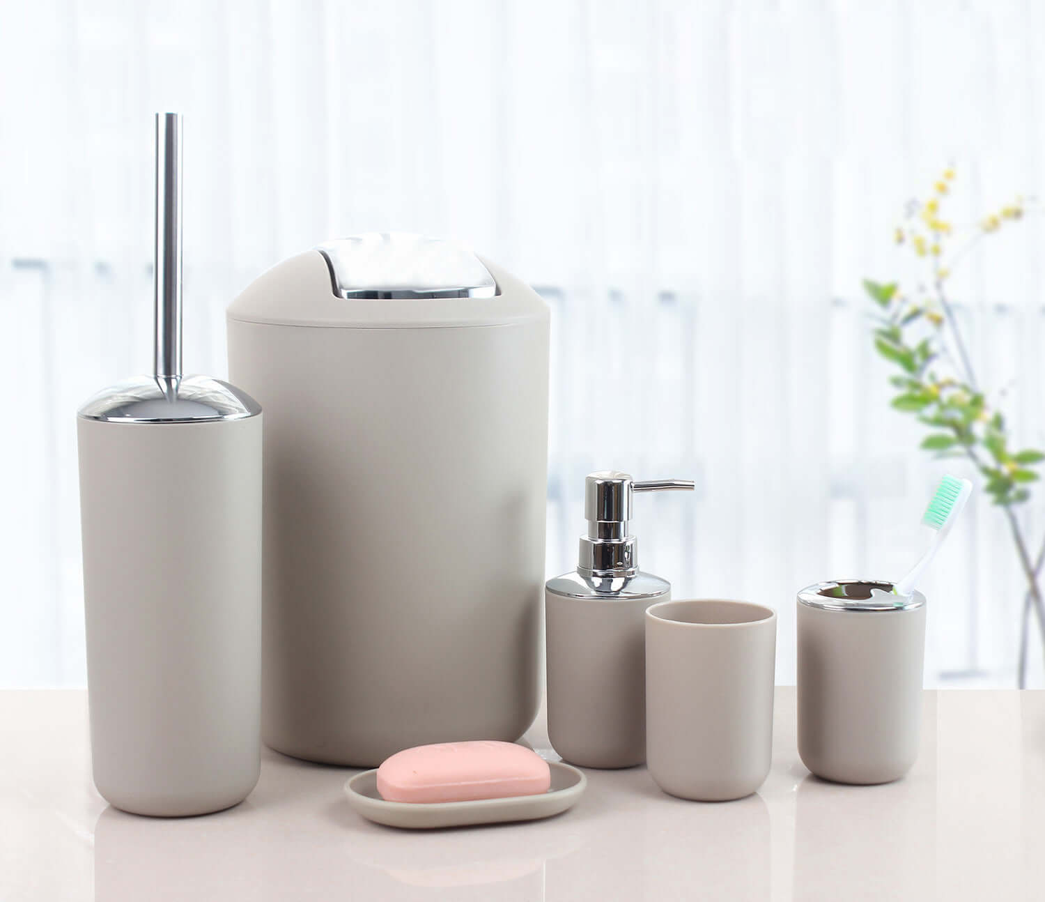 Upgrade Your Bathroom with Our Elegant Six-Piece Bathroom Set! - Homelune LTD home essentials and decor!
