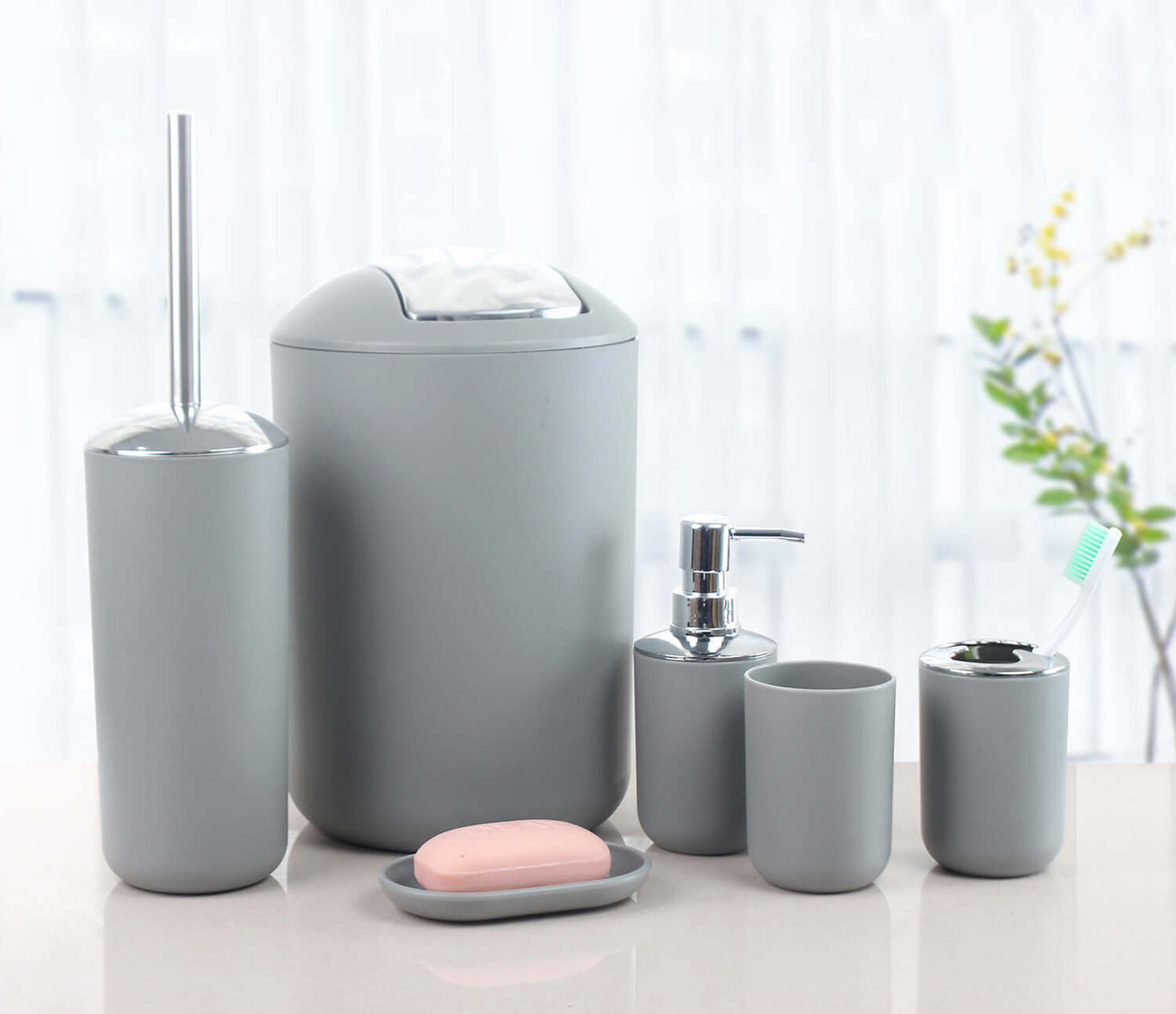 Upgrade Your Bathroom with Our Elegant Six-Piece Bathroom Set! - Homelune LTD home essentials and decor!