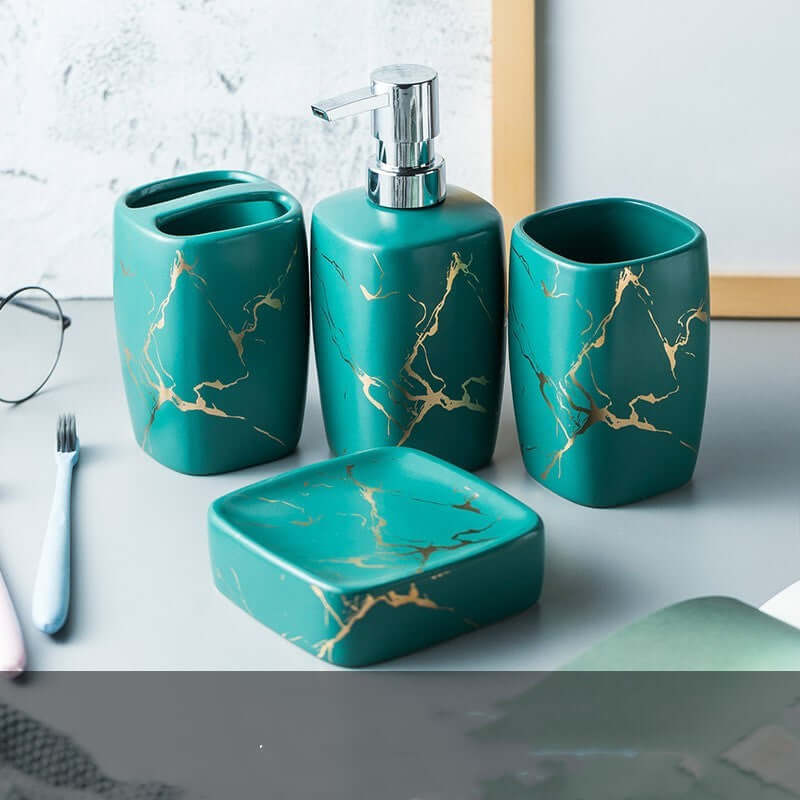 Upgrade Your Bathroom with Our Elegant Wash Bathroom Gift Set & Mouthwash Cup! - Homelune LTD home essentials and decor!