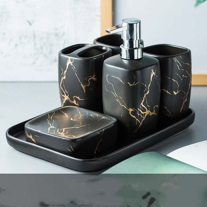 Upgrade Your Bathroom with Our Elegant Wash Bathroom Gift Set & Mouthwash Cup! - Homelune LTD home essentials and decor!