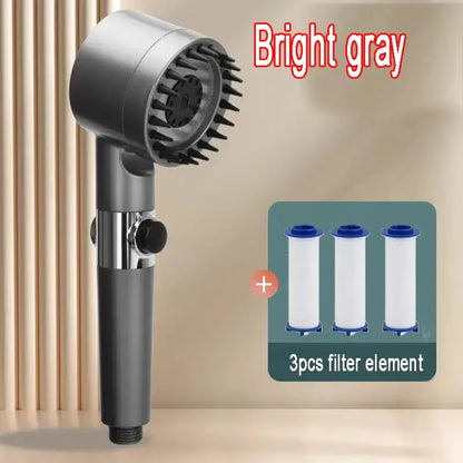 Upgrade Your Shower Experience with the Gun Grey Skincare Filter Booster Shower Head! - Homelune LTD home essentials and decor!