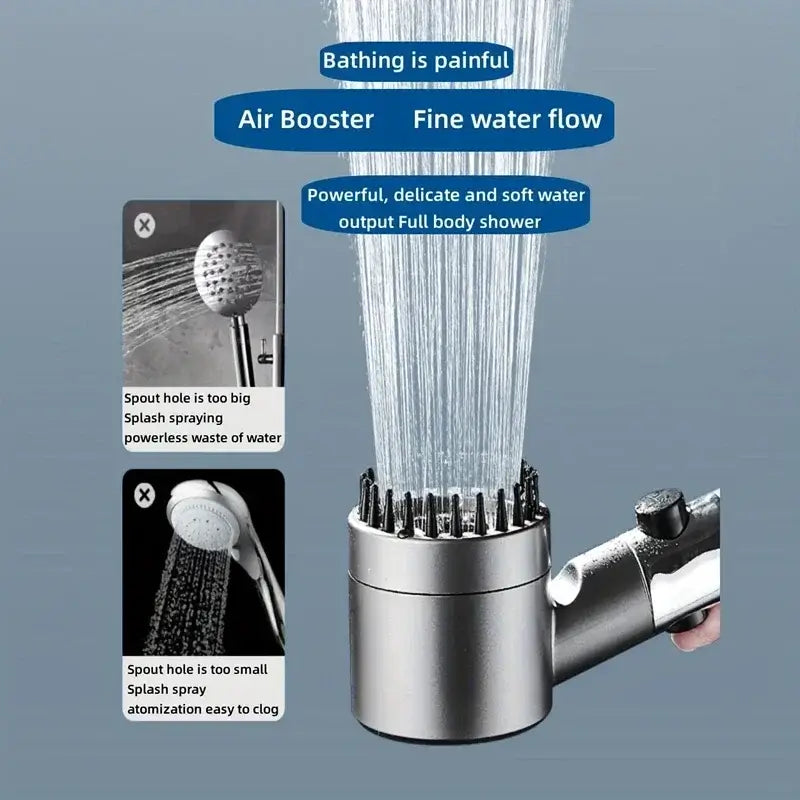 Upgrade Your Shower Experience with the Gun Grey Skincare Filter Booster Shower Head! - Homelune LTD home essentials and decor!